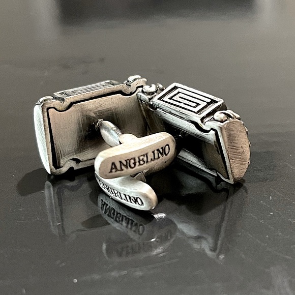 Angelino Antique Style Handmade Metal Cuff Links NWOT - Picture 3 of 4